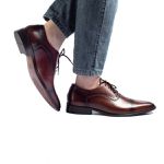 Sapato Social Derby em Couro Havana