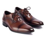 Sapato Social Derby em Couro Havana