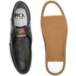 Tênis Masculino Cano Baixo Couro Cacareco Floater Preto