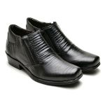 Bota Masculina Jungle Trançada - Couro Preto