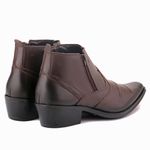 Bota Masculina Cano Baixo Couro Café Texana