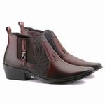 Bota Masculina Couro Cano Baixo Texas Estrivo Café