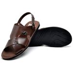 Sandália Masculina Couro Lux Café