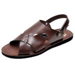 Sandália Masculina Couro Lux Café