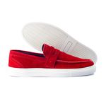 Mocassim Masculino Em Couro Belém Vermelho