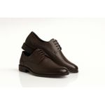 Sapato Social Matera - Derby em couro Café - Sola de couro 
