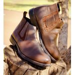 Bota Chelsea Masculina Logan - Couro Legítimo Café