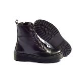 Coturno Feminino Couro Jade Cano Médio Preto