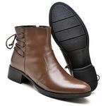 Bota Feminina Cano Baixo Couro Pixxie Café