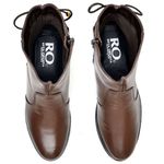 Bota Feminina Cano Baixo Couro Pixxie Café