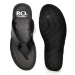 Chinelo de Dedo Em Couro Amazon Preto