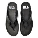 Chinelo de Dedo Em Couro Amazon Preto