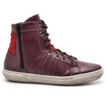 Tênis Masculino Casual Cano Alto McFly Couro Vinho