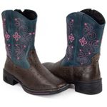 Bota Texana Feminina Florida Azul