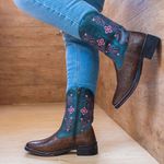 Bota Texana Feminina Florida Azul