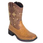 Bota Texana Feminina Florida Caramelo