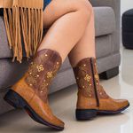 Bota Texana Feminina Florida Caramelo