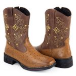 Bota Texana Feminina Florida Caramelo