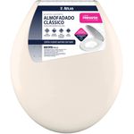 Assento Sanitário Universal Oval Almofado Atlas Primafer em Plástico - Bege