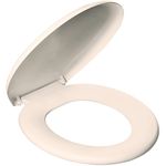 Assento Sanitário Universal Oval Almofado Atlas Primafer em Plástico - Bege