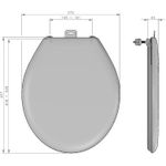 Assento Sanitário Universal Oval Almofado Atlas Primafer em Plástico - Bege