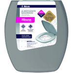 Assento Sanitário Quadrado Almofado Atlas Primafer em Plástico - Cinza