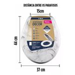 Assento Sanitário Oval Universal Almofadado com Efeito em Mármore Atlas Branco