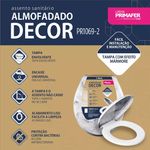 Assento Sanitário Oval Universal Almofadado com Efeito em Mármore Atlas Branco