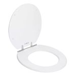 Assento Sanitário Universal em MDF Laqueado Formato Oval Atlas - Branco