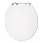 Assento Sanitário Universal em MDF Laqueado Formato Oval Atlas - Branco