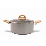 Conjunto Jogo de Panelas Antiaderente Brinox Ceramic Life Smart Plus - Gris