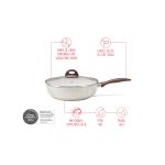Wok com Tampa Ceramic Life Smart Plus 28x8cm 3,4 LitrosVanilla - Brinox