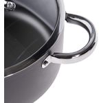 Kit Jogo Conjunto de Panelas 5 Peças Curry Brinox Antiaderente em Alumúnio com Tampa de Vidro Preto