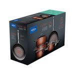 Conjunto Jogo de Panelas Antiaderente com 5 Peças Brinox Curry Marrom