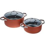 Conjunto Jogo de Panelas Antiaderente com 5 Peças Brinox Curry Marrom