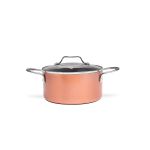 Jogo de Panelas Antiaderente com Fundo de Indução 4 Peças Copper Brinox - Cobre