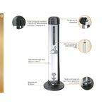 Torre Dispenser para Álcool Gel com Pedal Dercoline Brinox