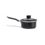 Jogo de Panelas Antiaderentes Ebony com 7 Peças e Tampa de Vidro - Preto Brinox