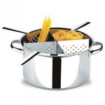 Espagueteira com 4 Divisões Savoy 31 X 16,5 Cm 10 Litros em Aço Inox Brinox