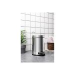 Lixeira Brinox Aço Inoxidável para Cozinhas Escritórios e Banheiros com Pedal e Balde 12L