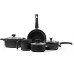 Conjunto Jogo de Panelas Antiaderente 5 Peças Masala Preto Brinox