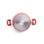 Jogo de Panelas 5 peças Antiaderente Pro-Ceramic e Mineral Resist com Fundo de Indução Optima Brinox Vermelho