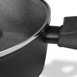 Jogo de Panelas 5 Peças Antiaderente Orion para Fogão de Indução Brinox - Preto