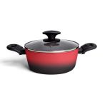 Conjunto Jogo de Panelas 5 Peças Com Fundo De Indução Prime Brinox Vermelho