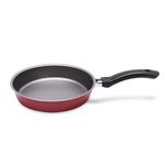 Jogo Conjunto De Panelas Brinox Ruby Vermelho 5 Peças Antiaderente com Tampa de Vidro