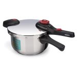 Panela De Pressao Inox Supra 4,5L Brinox 22x19,5 cm Com Fundo Triplo