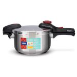 Panela De Pressao Inox Supra 4,5L Brinox 22x19,5 cm Com Fundo Triplo