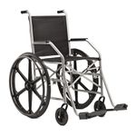 Cadeira de Rodas Dobrável Jaguaribe 1009 Nylon com Pneus Infláveis - Cinza