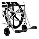 Cadeira de Rodas Dobrável Jaguaribe 1009 Nylon com Pneus Infláveis - Cinza
