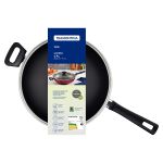 Wok Tramontina Loreto em Alumínio Antiaderente com Tampa de Vidro 28 cm 3,3 L